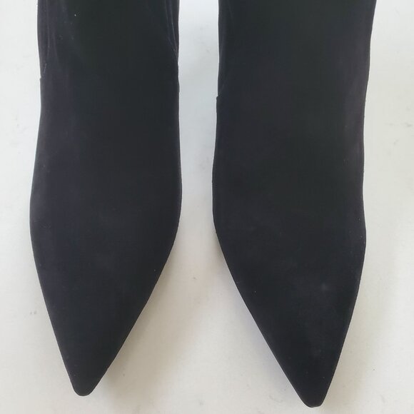Stuart Weitzman Wren 75 Black Suede Stretch Boots/Booties  NWB sz. 10.5W - Picture 3 of 11